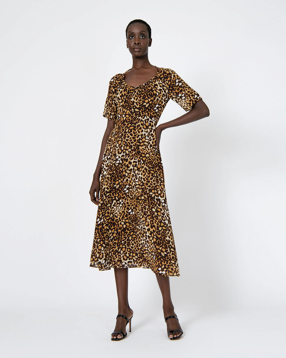 Janice Leopard Print Dress