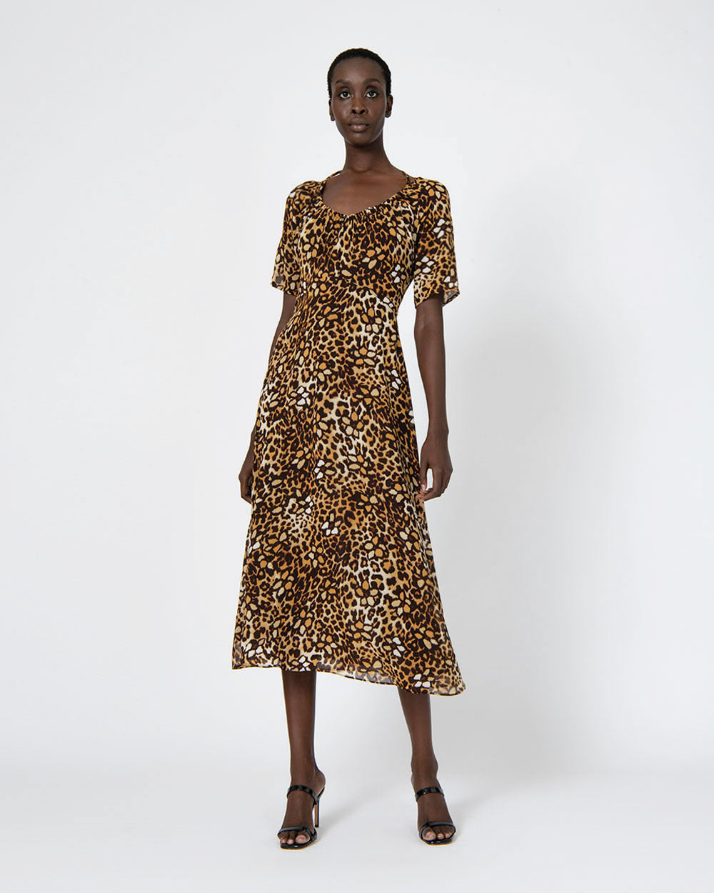 Janice Leopard Print Dress