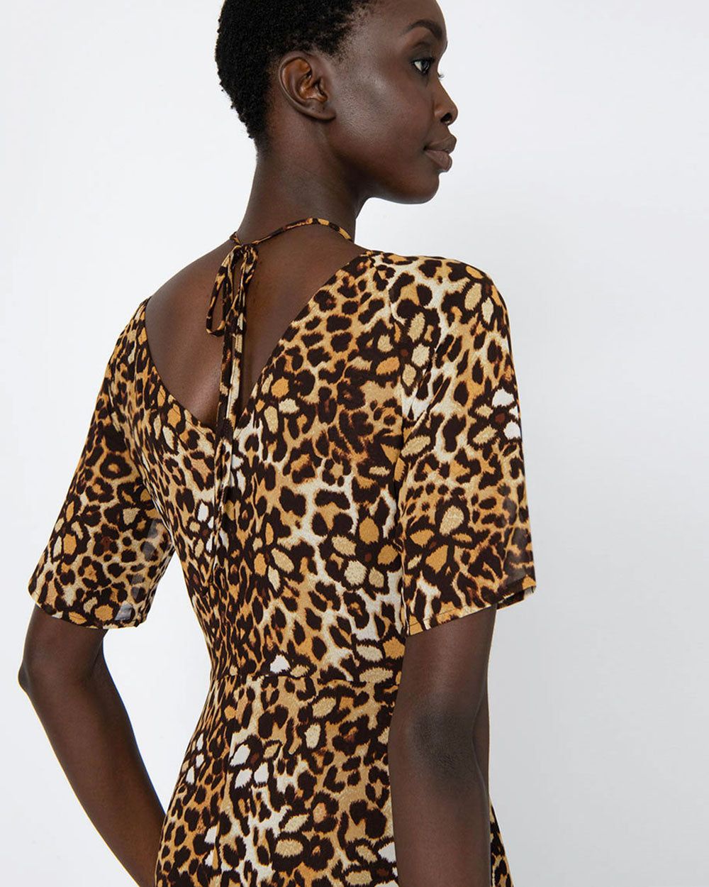 Janice Leopard Print Dress