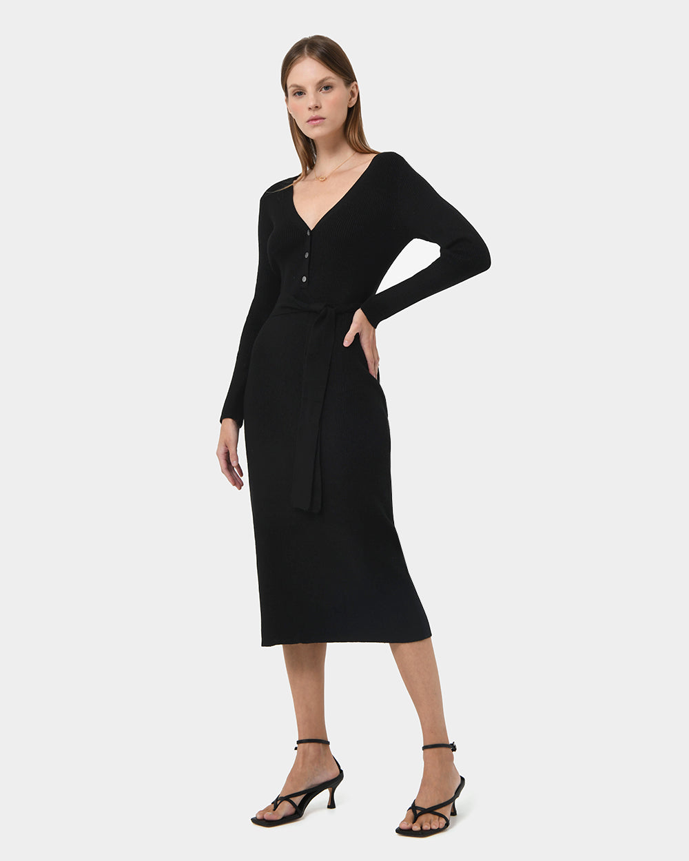 Amberly Tie Waist Knit Dress
