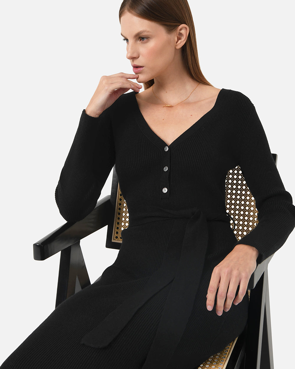 Amberly Tie Waist Knit Dress
