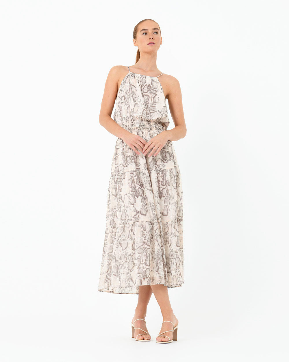 Mannuela Printed Halter Dress