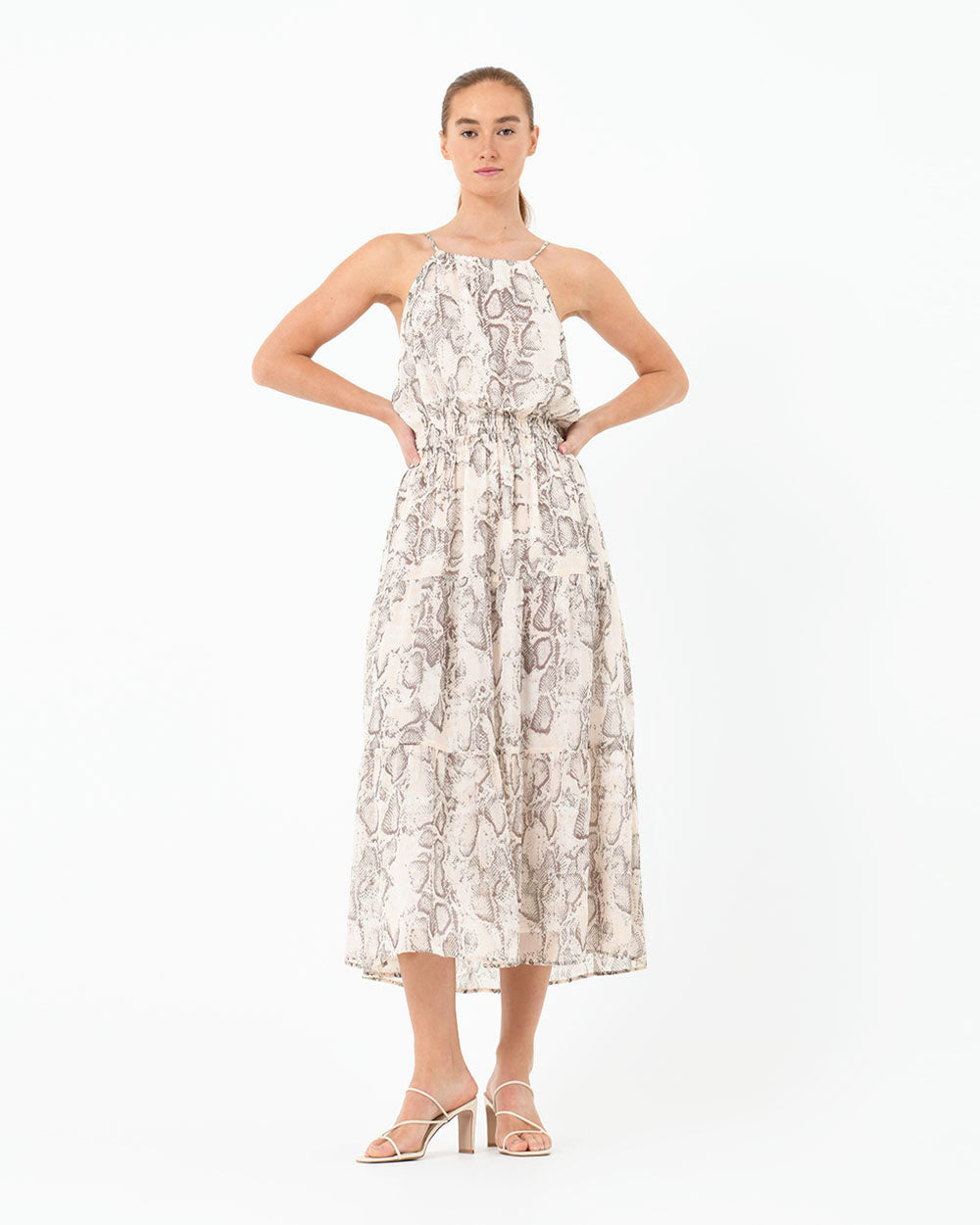 Mannuela Printed Halter Dress