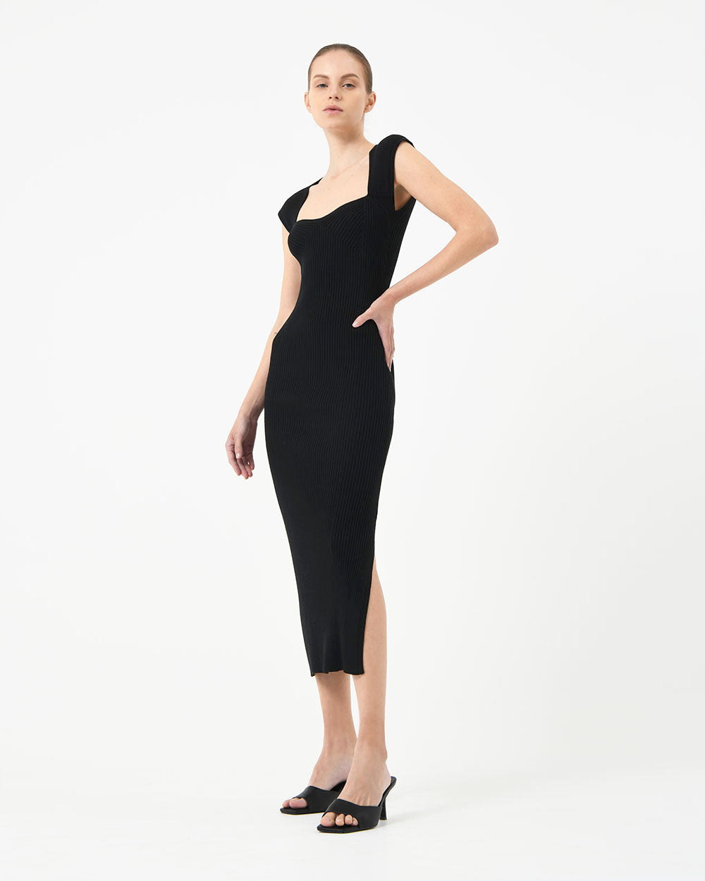 Mara Heart Neck Knit  Dress