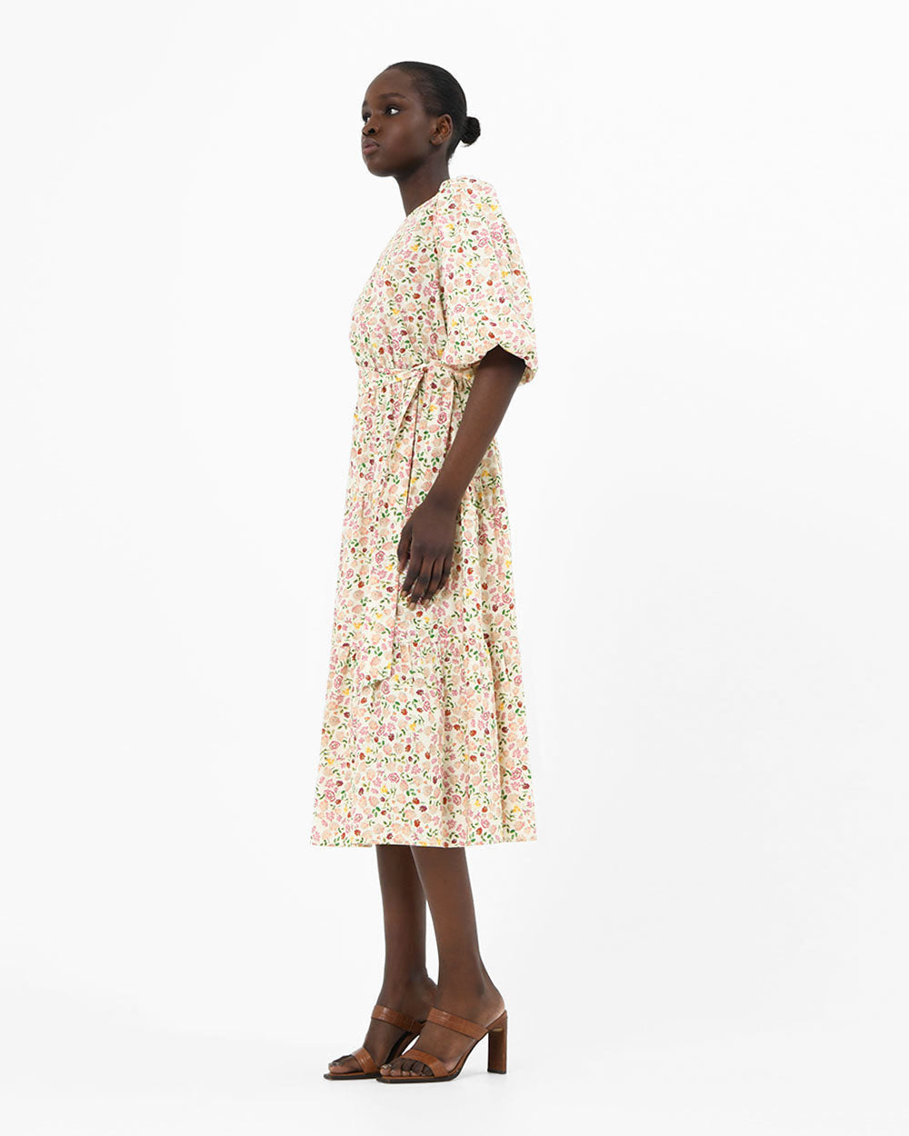 Doha Floral Print Cotton Dress
