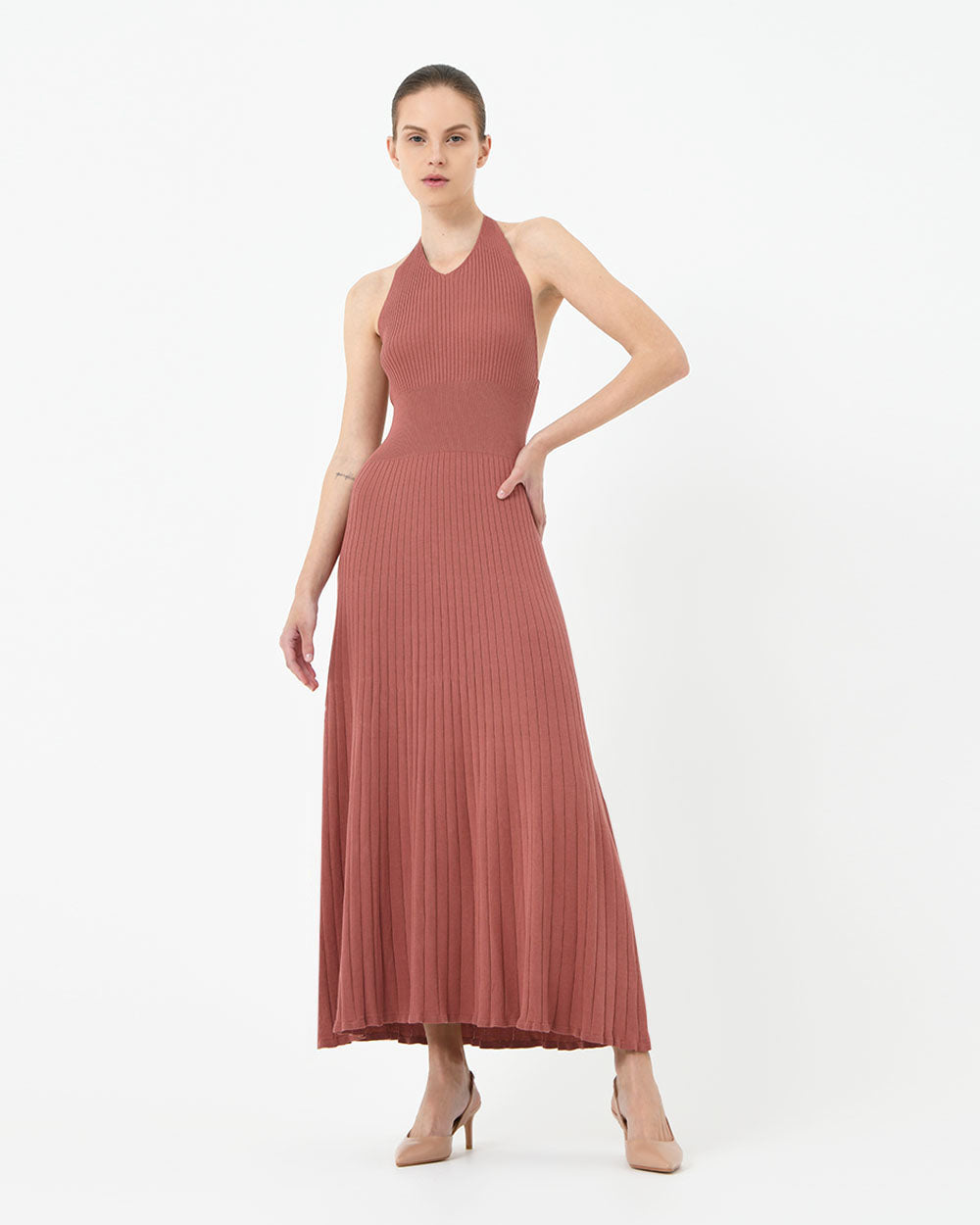 Akaroa Halter Neck Knit Dress