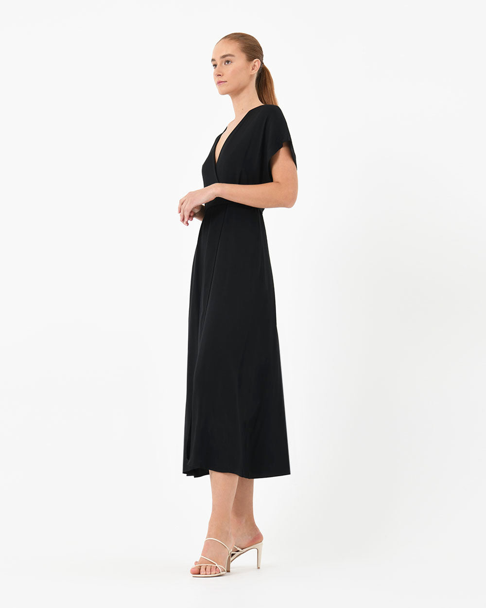 Adelyne Long Cupro Wrap Dress