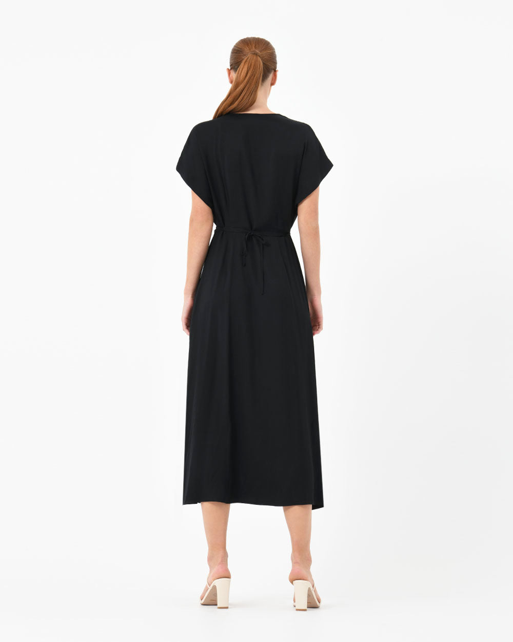 Adelyne Long Cupro Wrap Dress