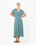 Adelyne Long Cupro Wrap Dress
