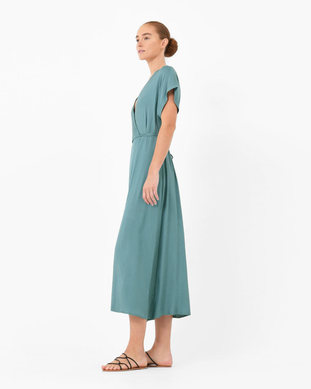 Adelyne Long Cupro Wrap Dress