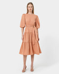 Ayah Poplin Puff Sleeve Dress