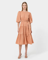 Ayah Poplin Puff Sleeve Dress