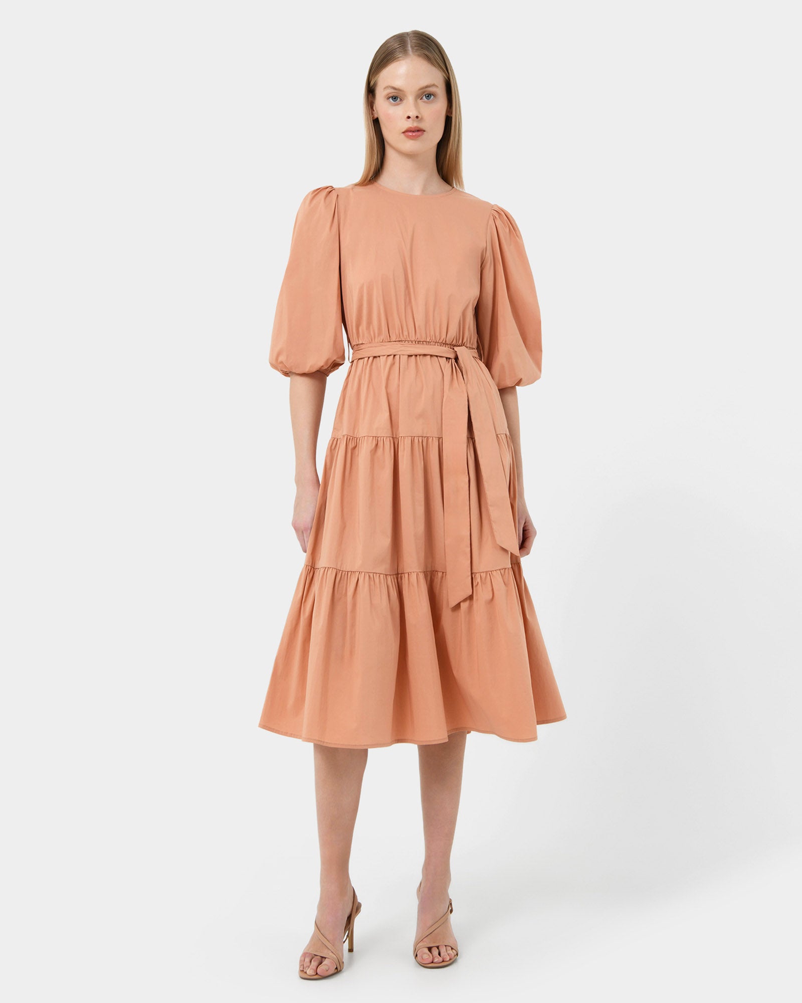 Ayah Poplin Puff Sleeve Dress