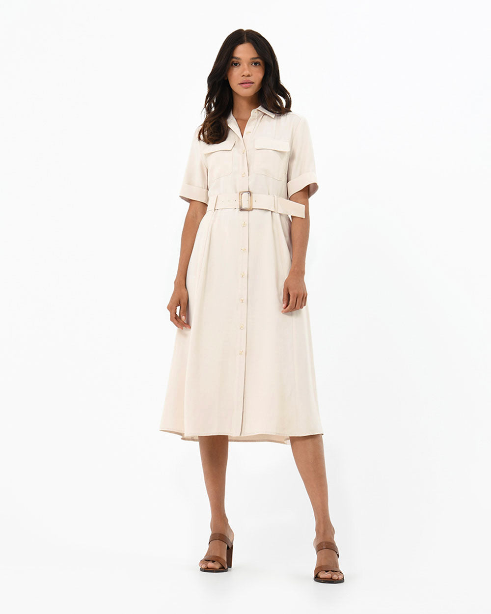 Anali Belted Shirt Dress