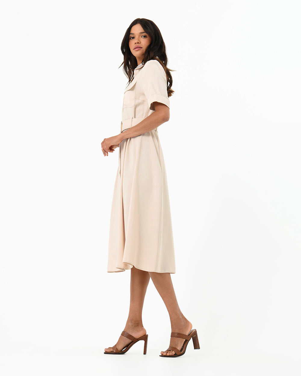 Anali Belted Shirt Dress