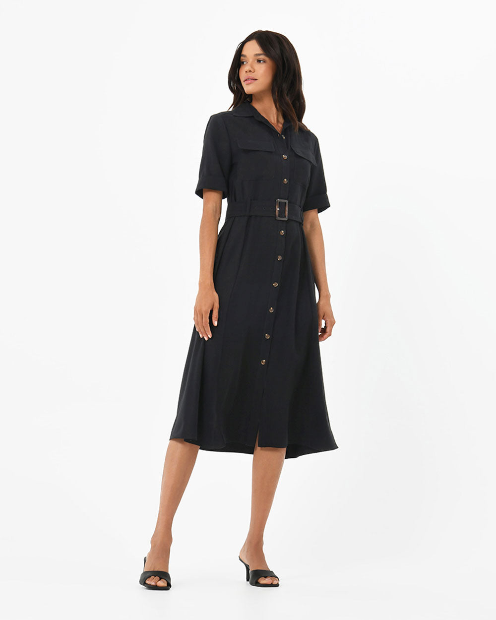 Anali Belted Shirt Dress