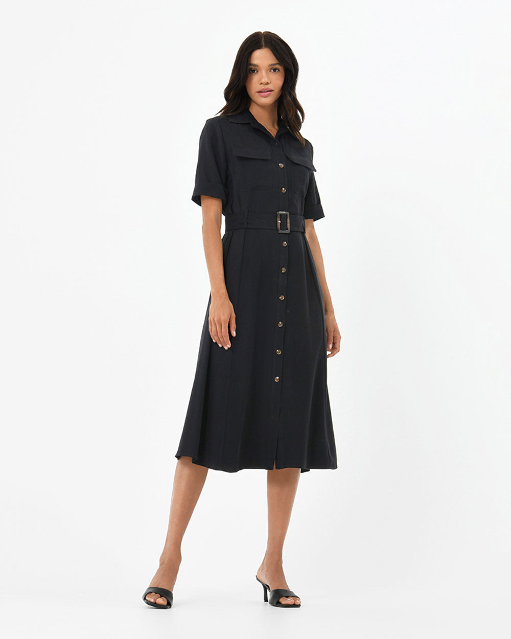 Anali Belted Shirt Dress