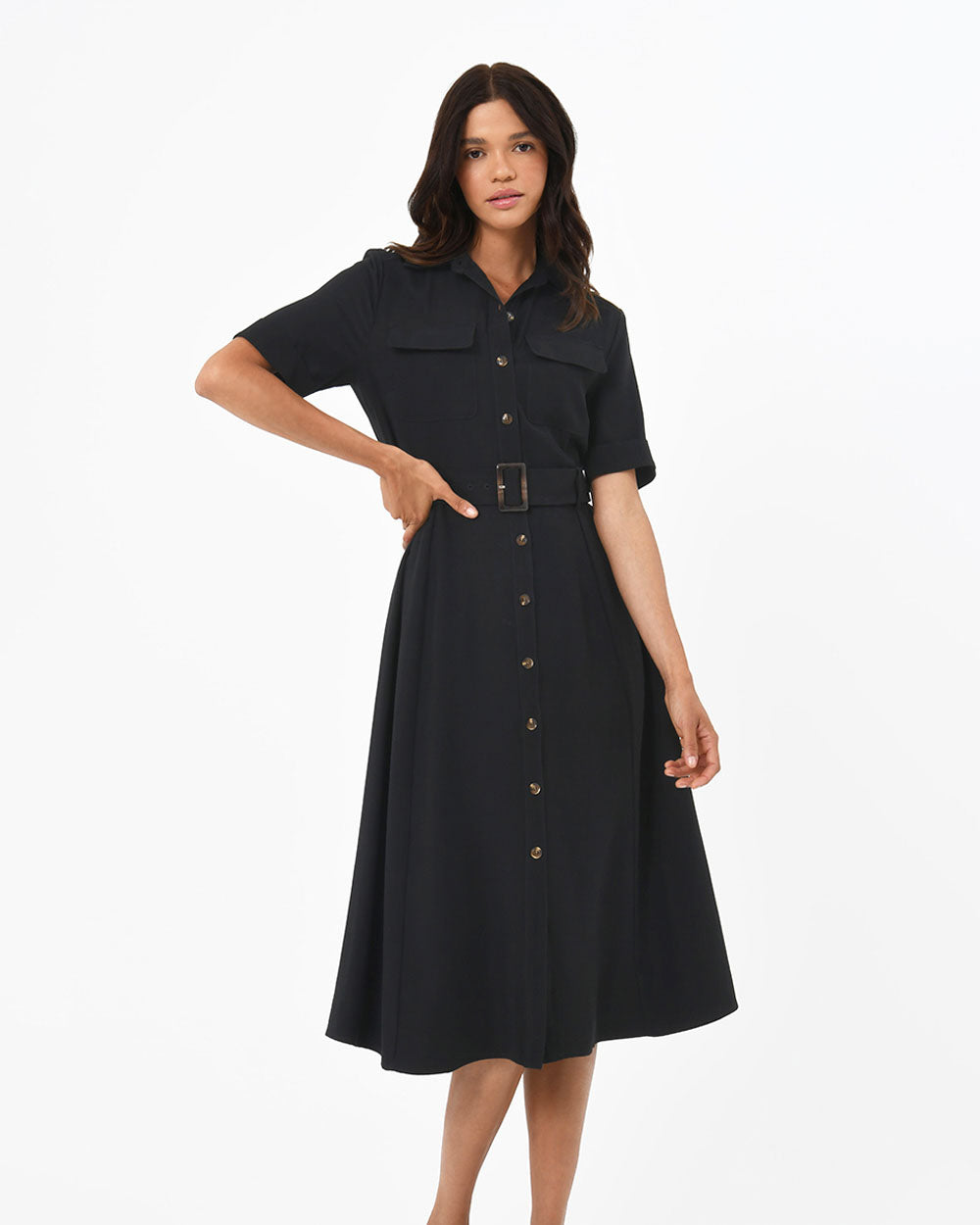Anali Belted Shirt Dress