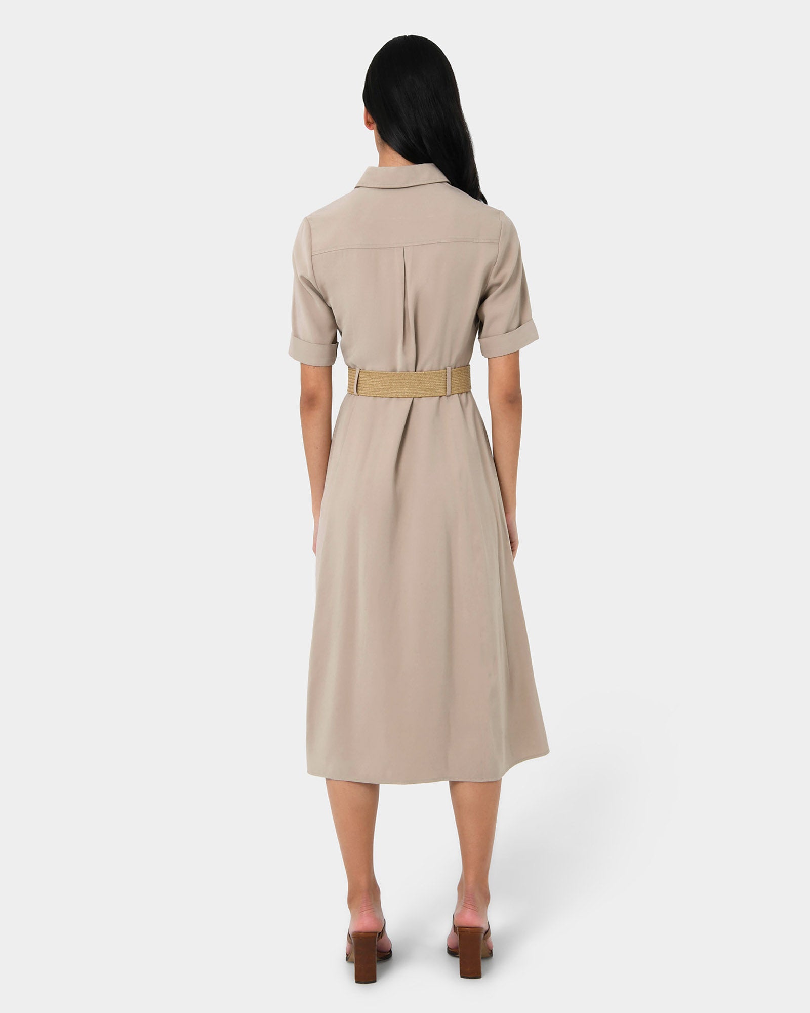 Anali Belted Shirt Dress