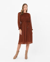 Telsa Pleated Midi Dress