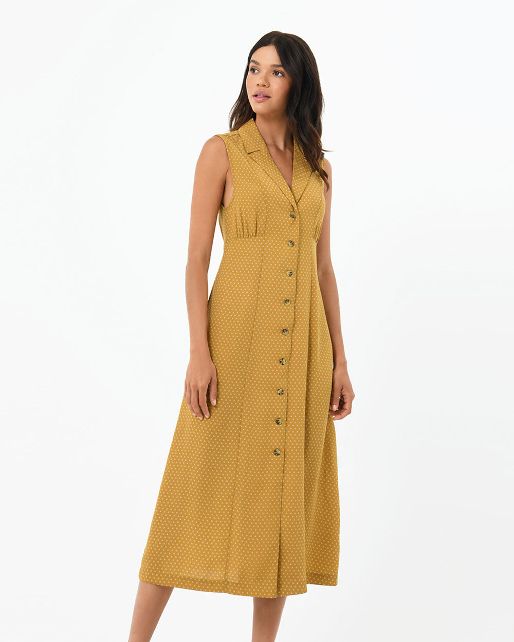 Nellie Buttons Midi Dress