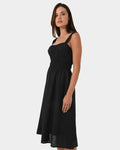 Solita Shirred Linen Dress