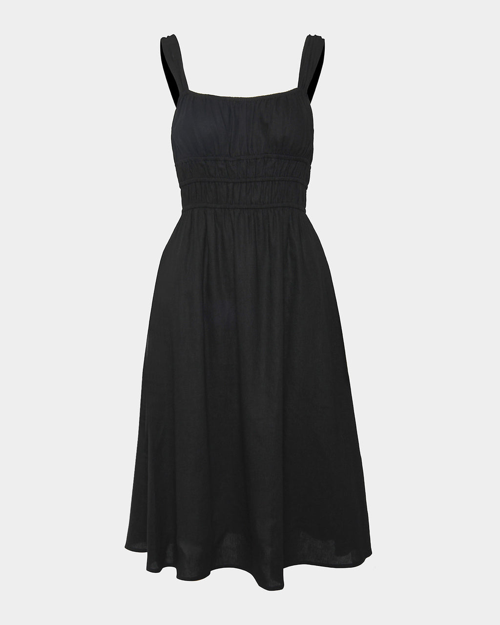 Solita Shirred Linen Dress