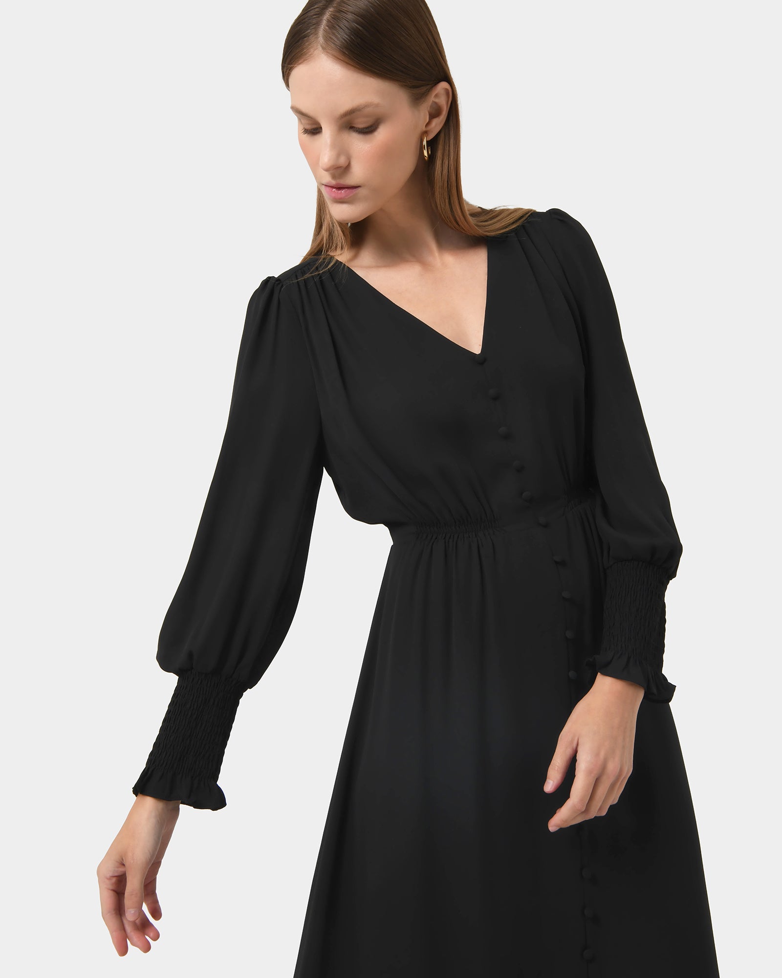 Korra Long Sleeve Button Dress