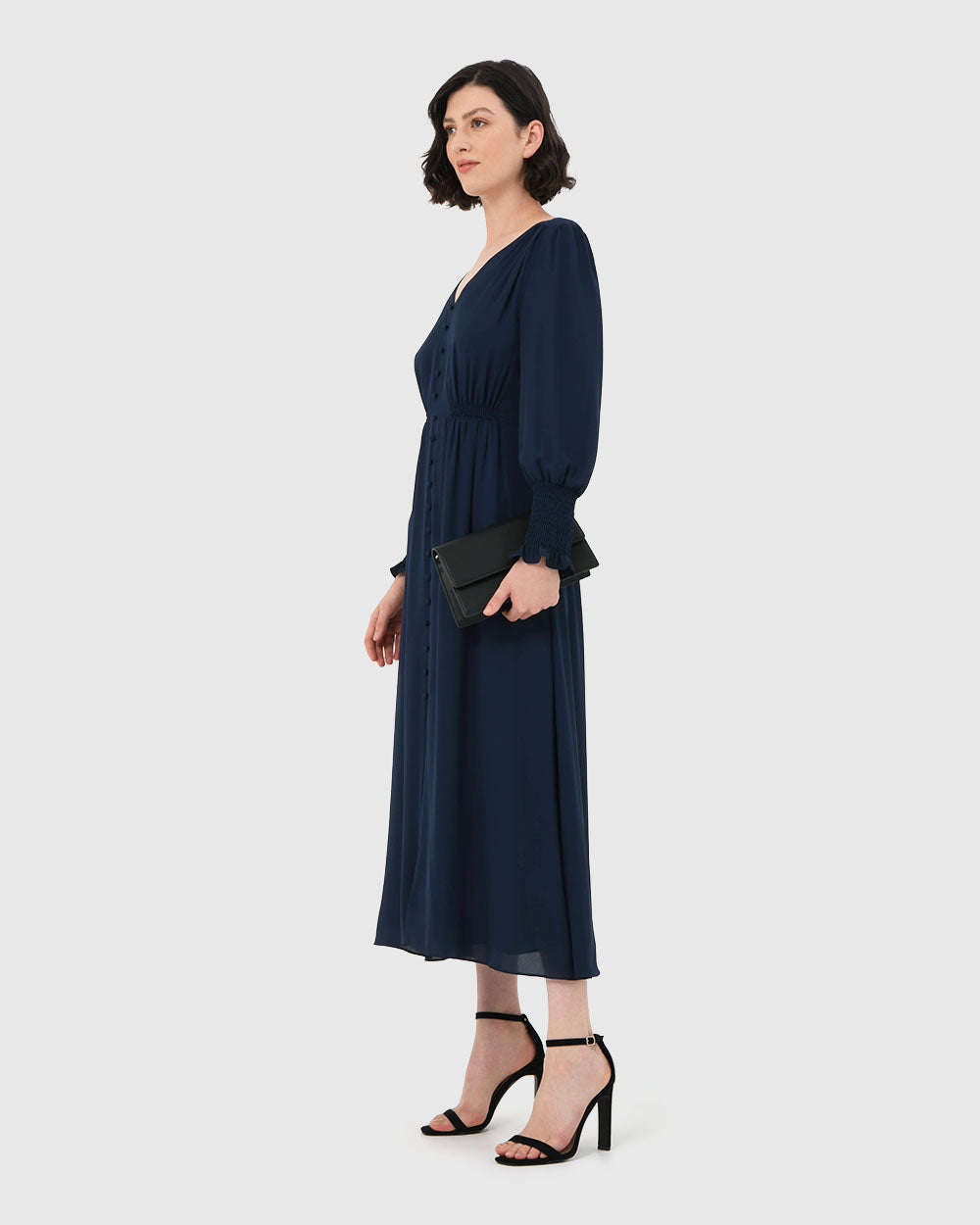 Korra Long Sleeve Button Dress
