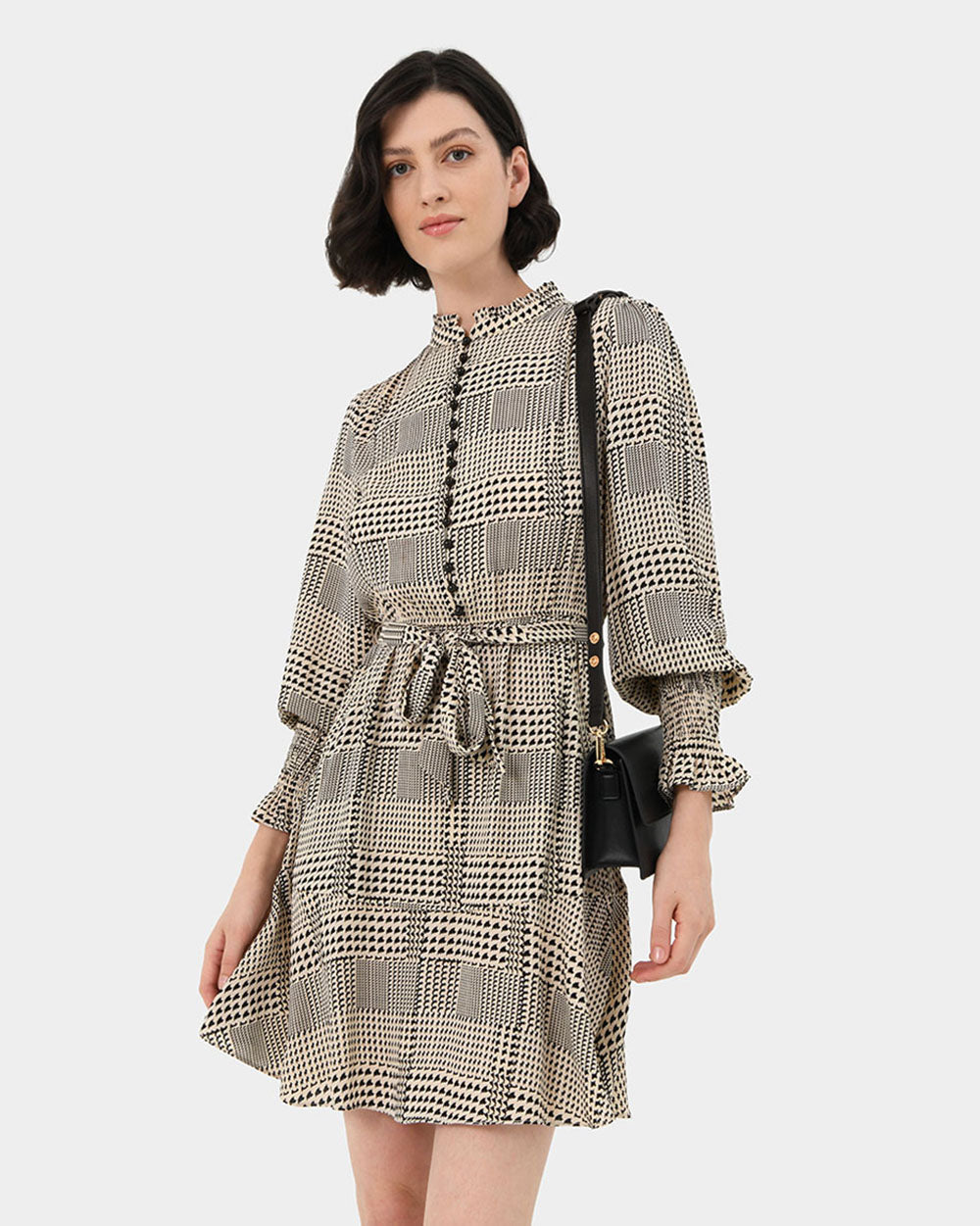 Vivi Geo Print Flare Dress
