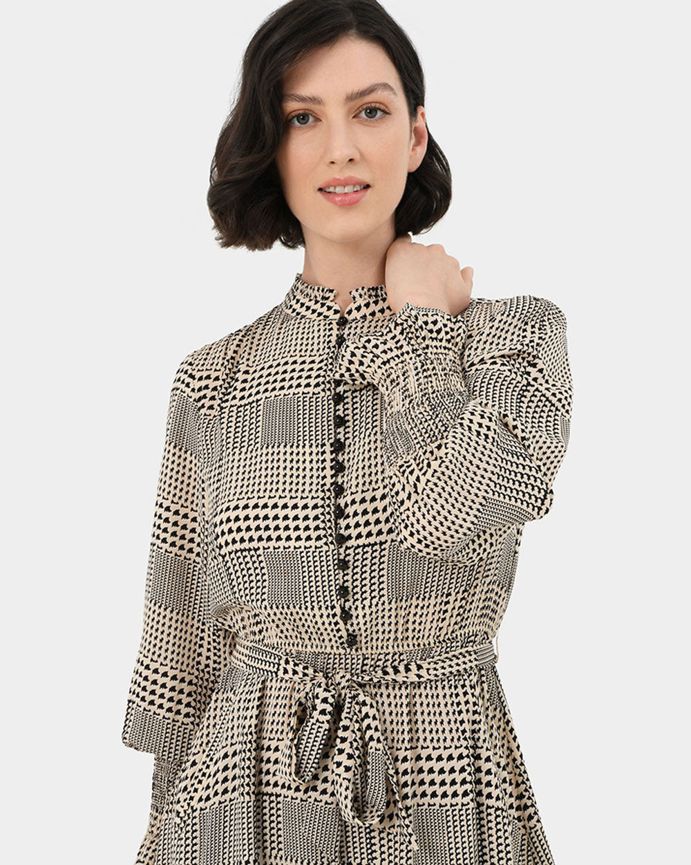 Vivi Geo Print Flare Dress