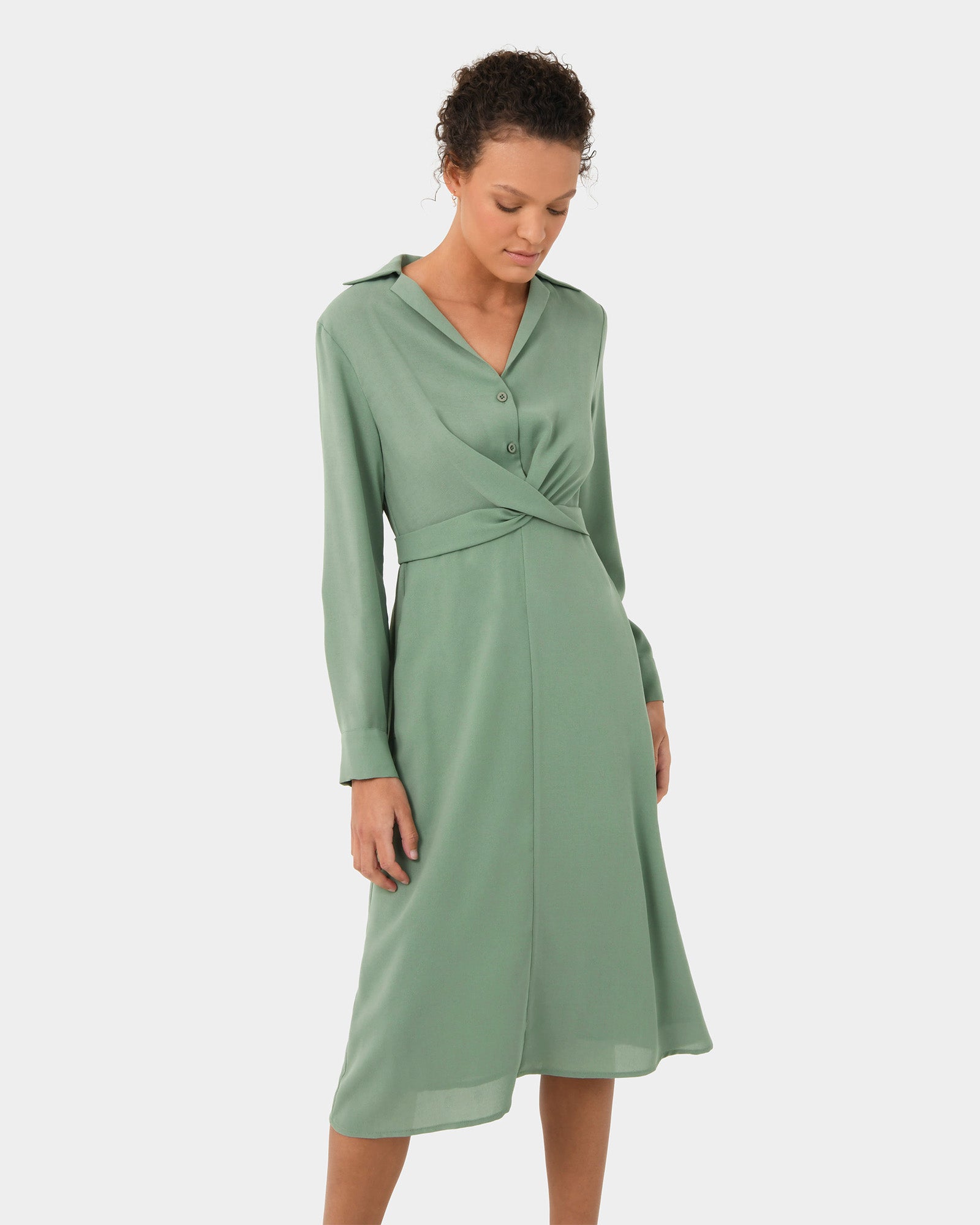 Elaine Twisted Tie Front Dress