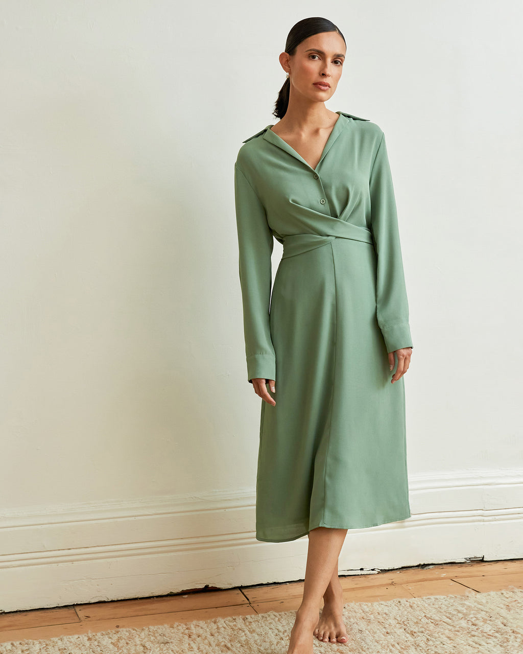 Elaine Twisted Tie Front Dress