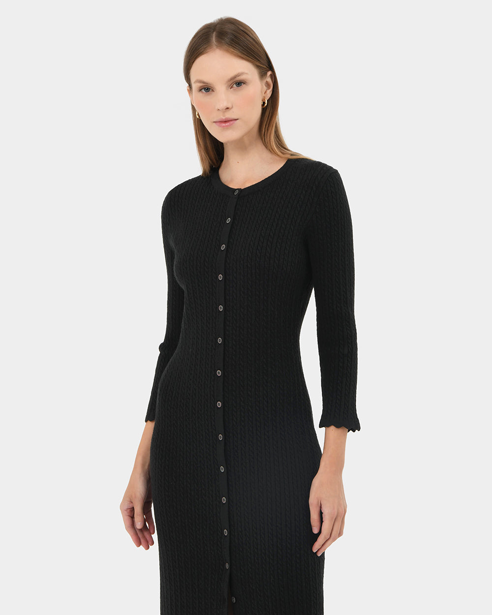 Paislee Cable Buttons Dress