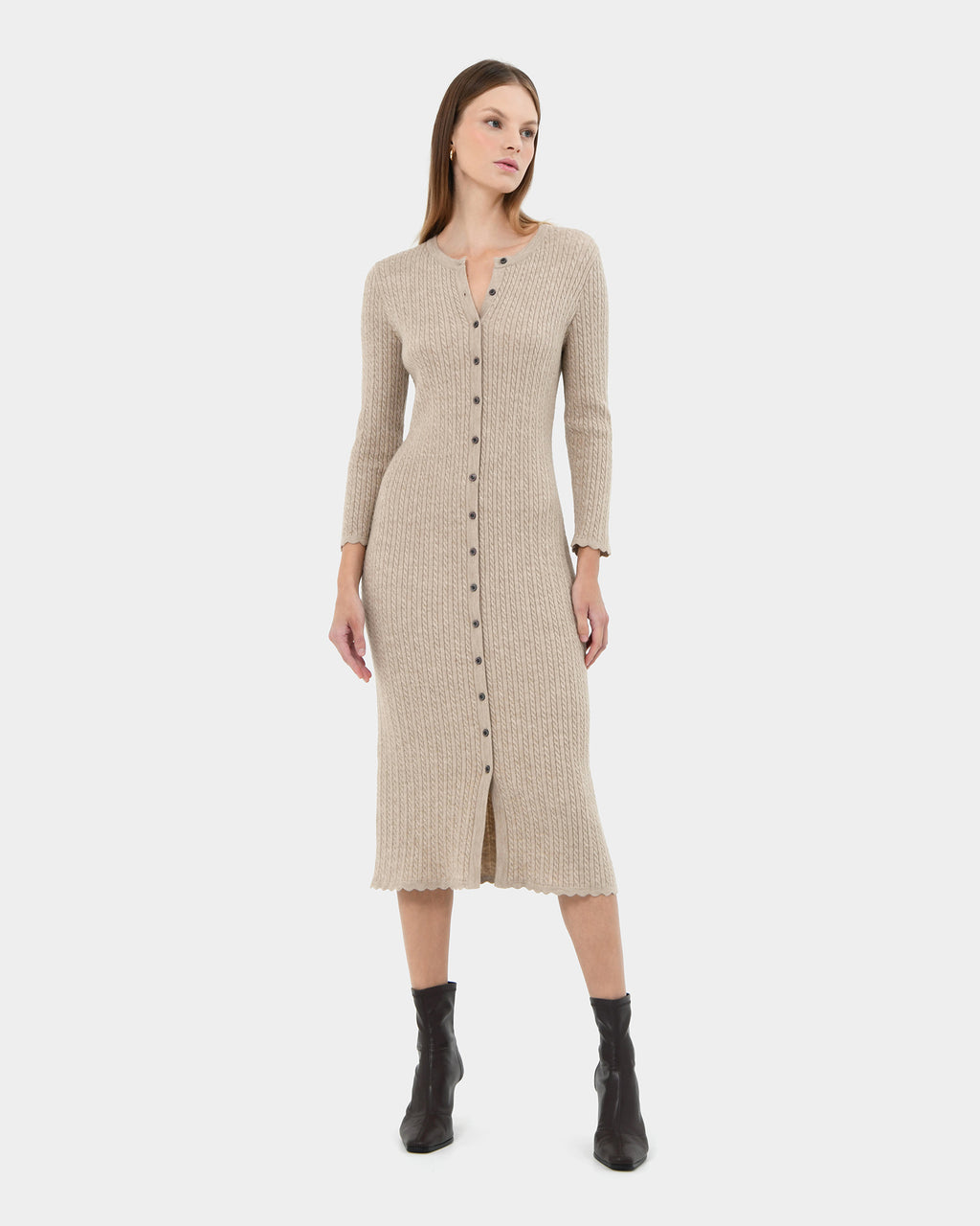 Paislee Cable Buttons Dress