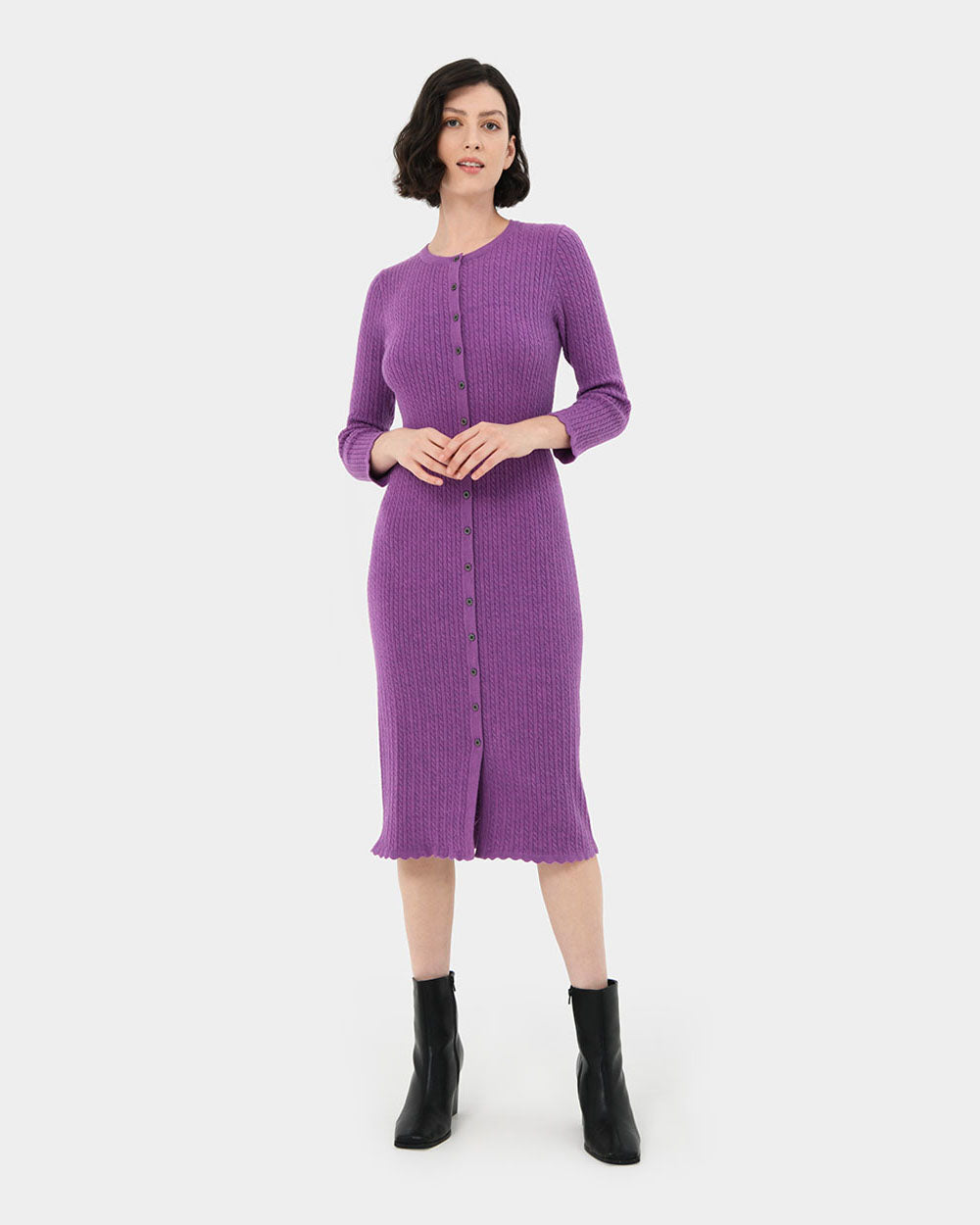 Paislee Cable Buttons Dress