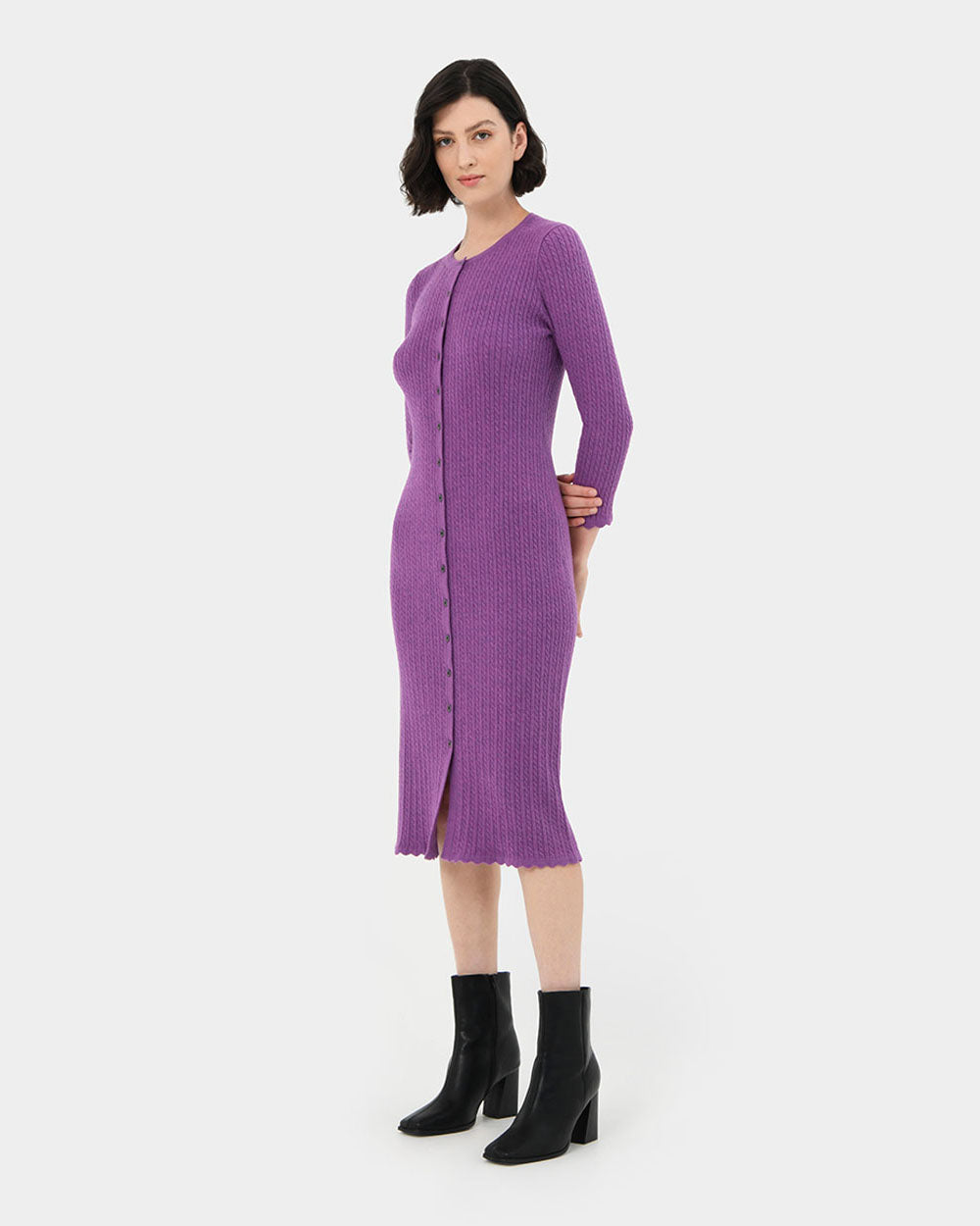 Paislee Cable Buttons Dress