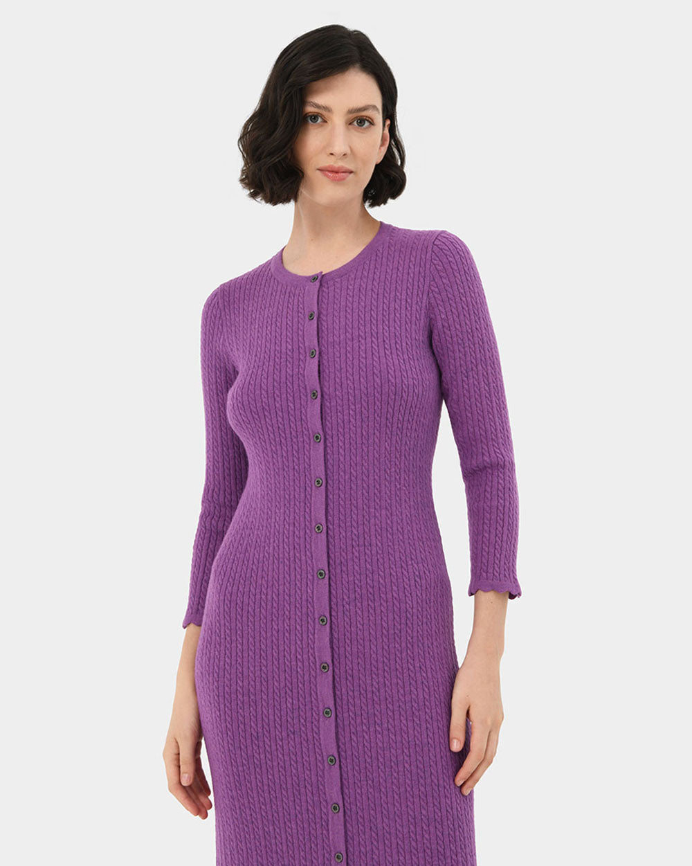 Paislee Cable Buttons Dress