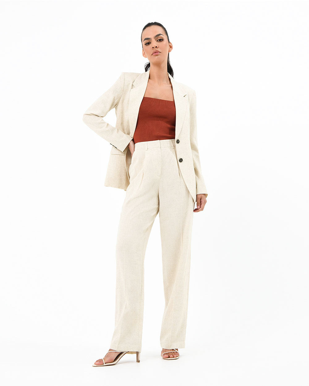 Lilit Linen Chambray Blazer