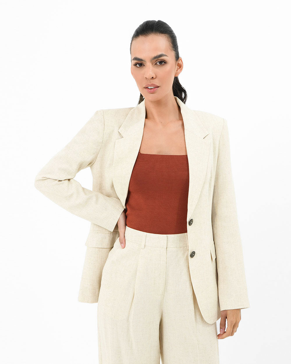 Lilit Linen Chambray Blazer