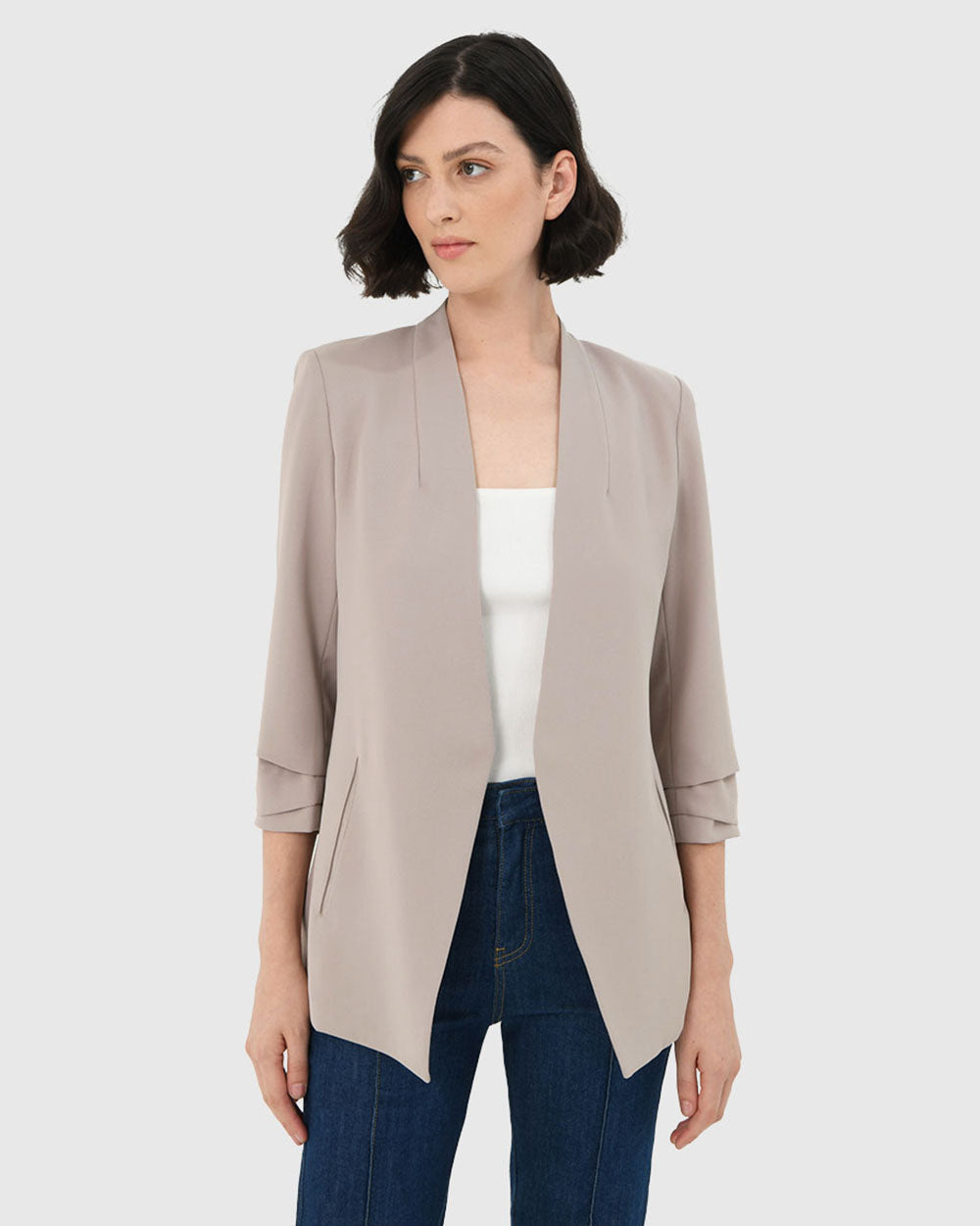 Carter 3 Collarless Blazer
