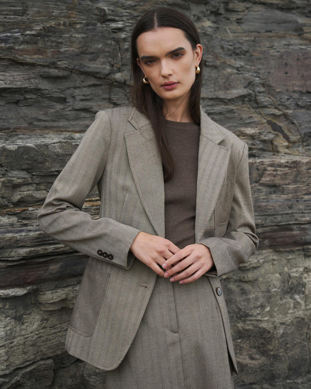 Allara Herringbone Jacket