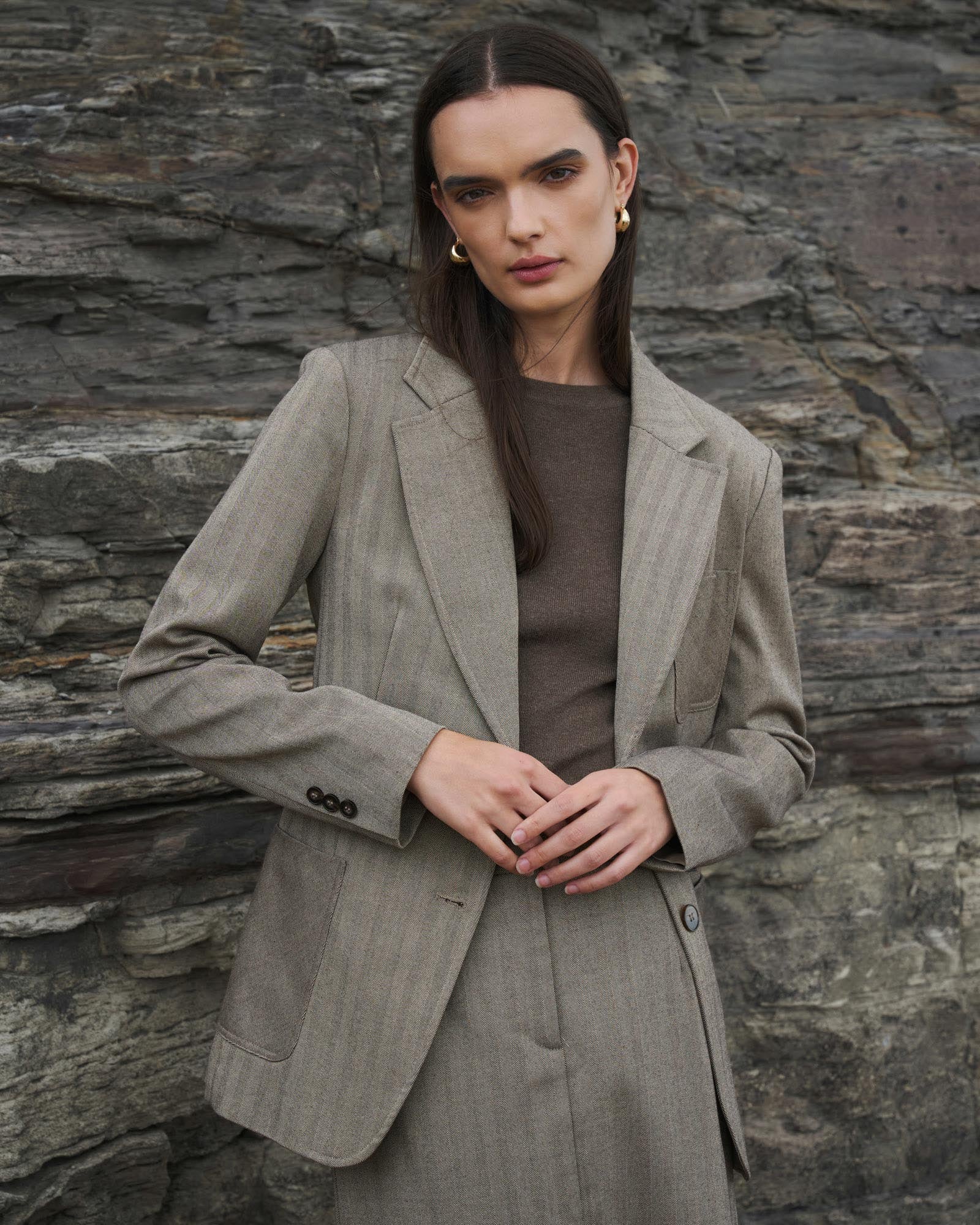 Allara Herringbone Jacket