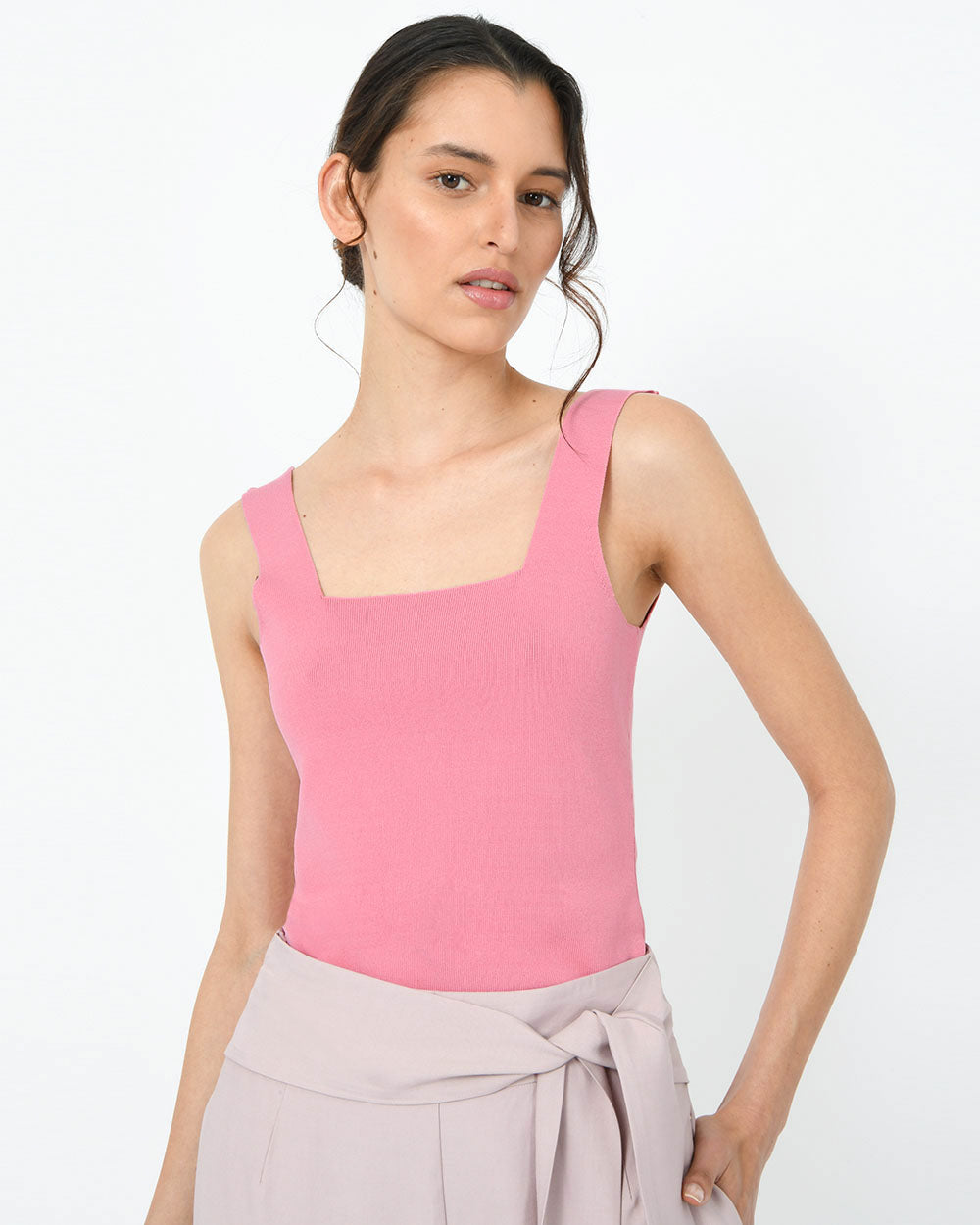 Vivian Square Neck Knit Top