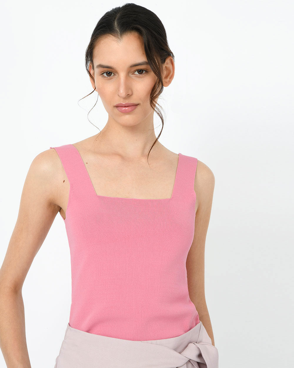 Vivian Square Neck Knit Top