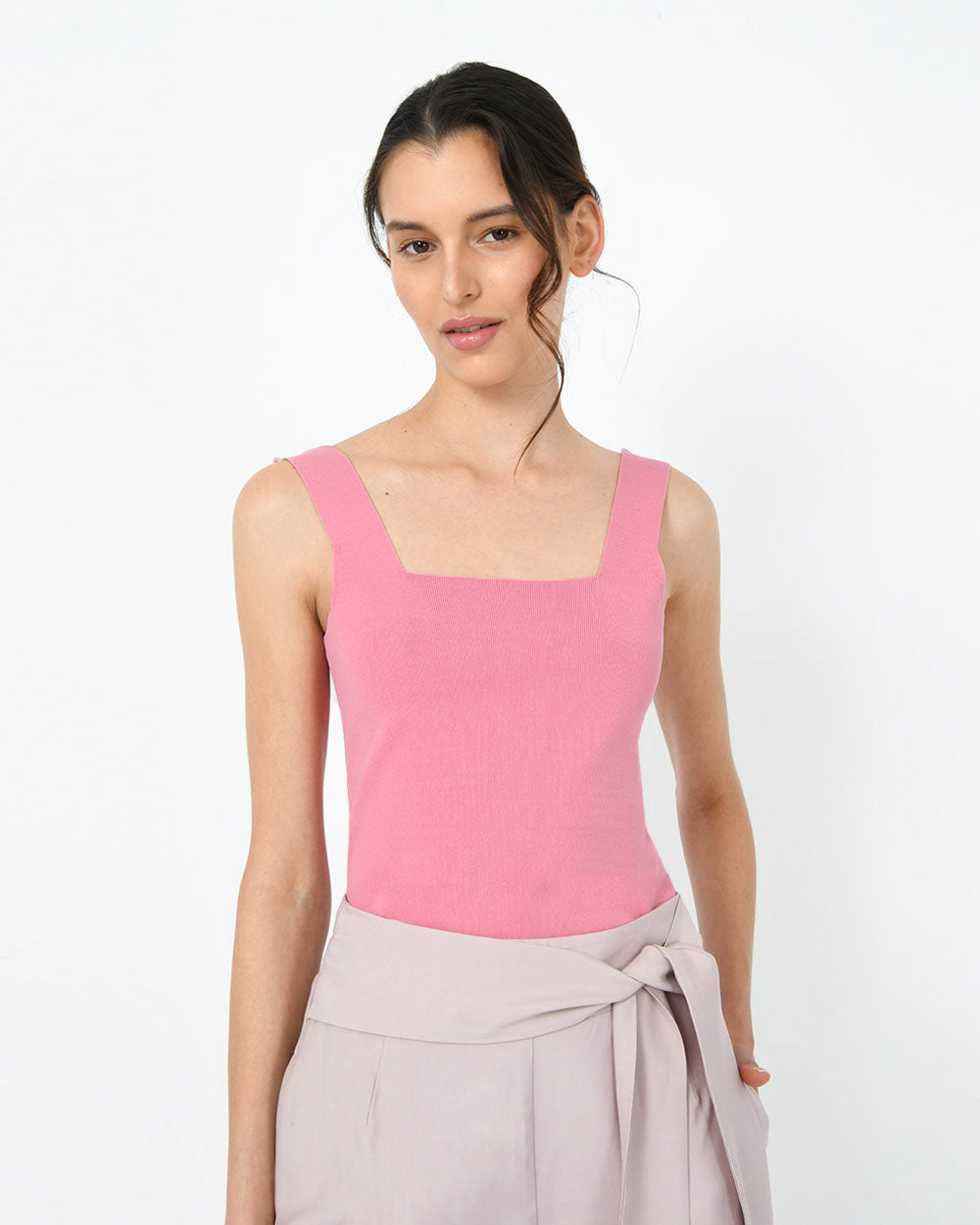 Vivian Square Neck Knit Top