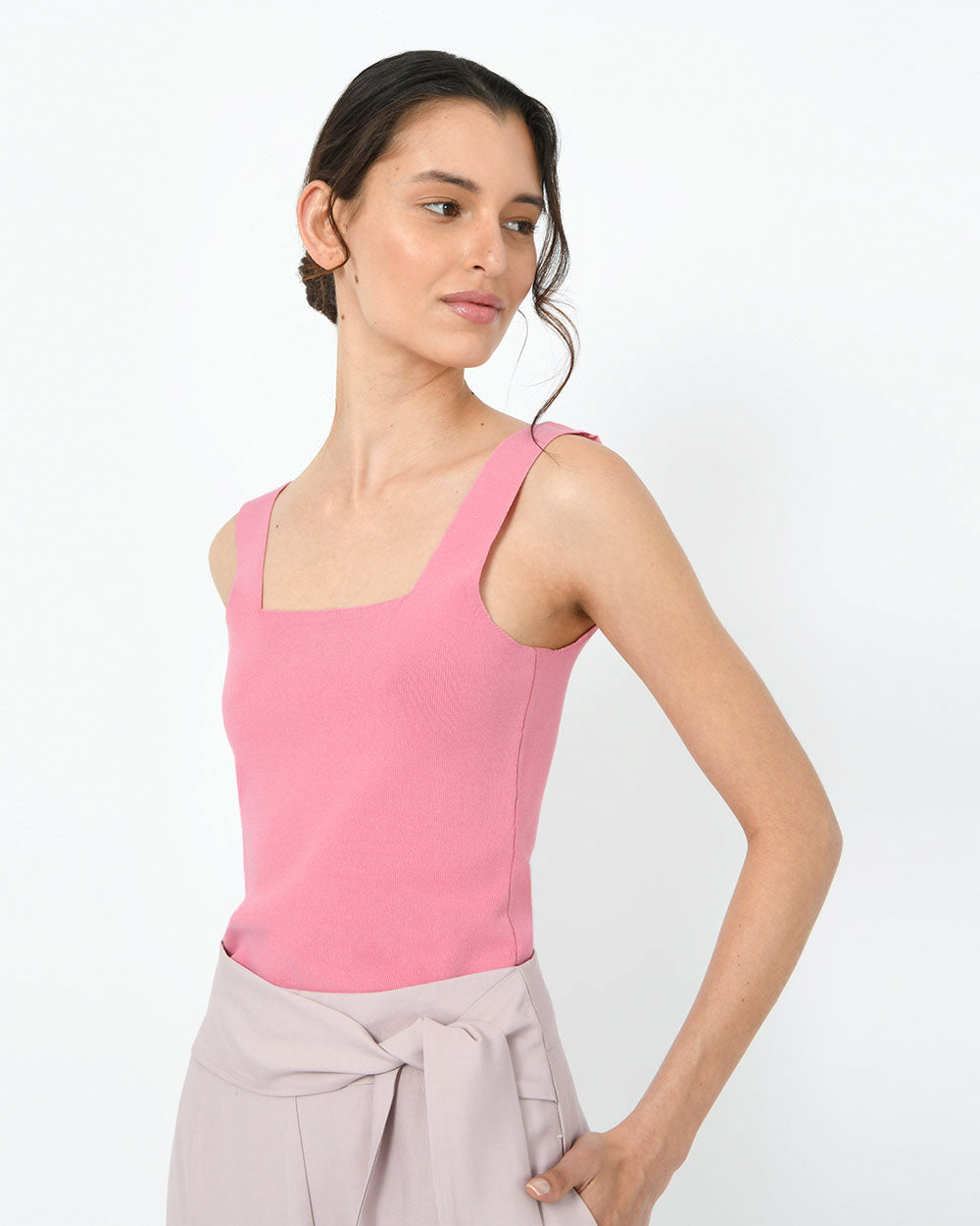 Vivian Square Neck Knit Top