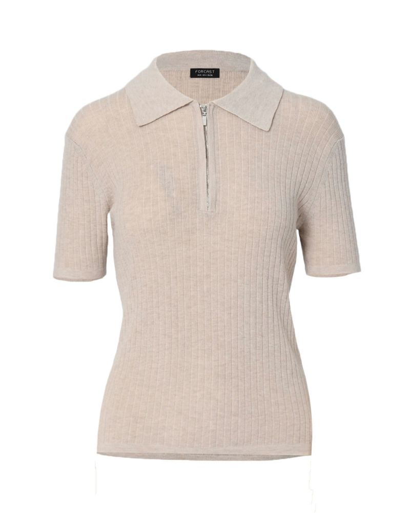 Brissa Zip Collared Knit