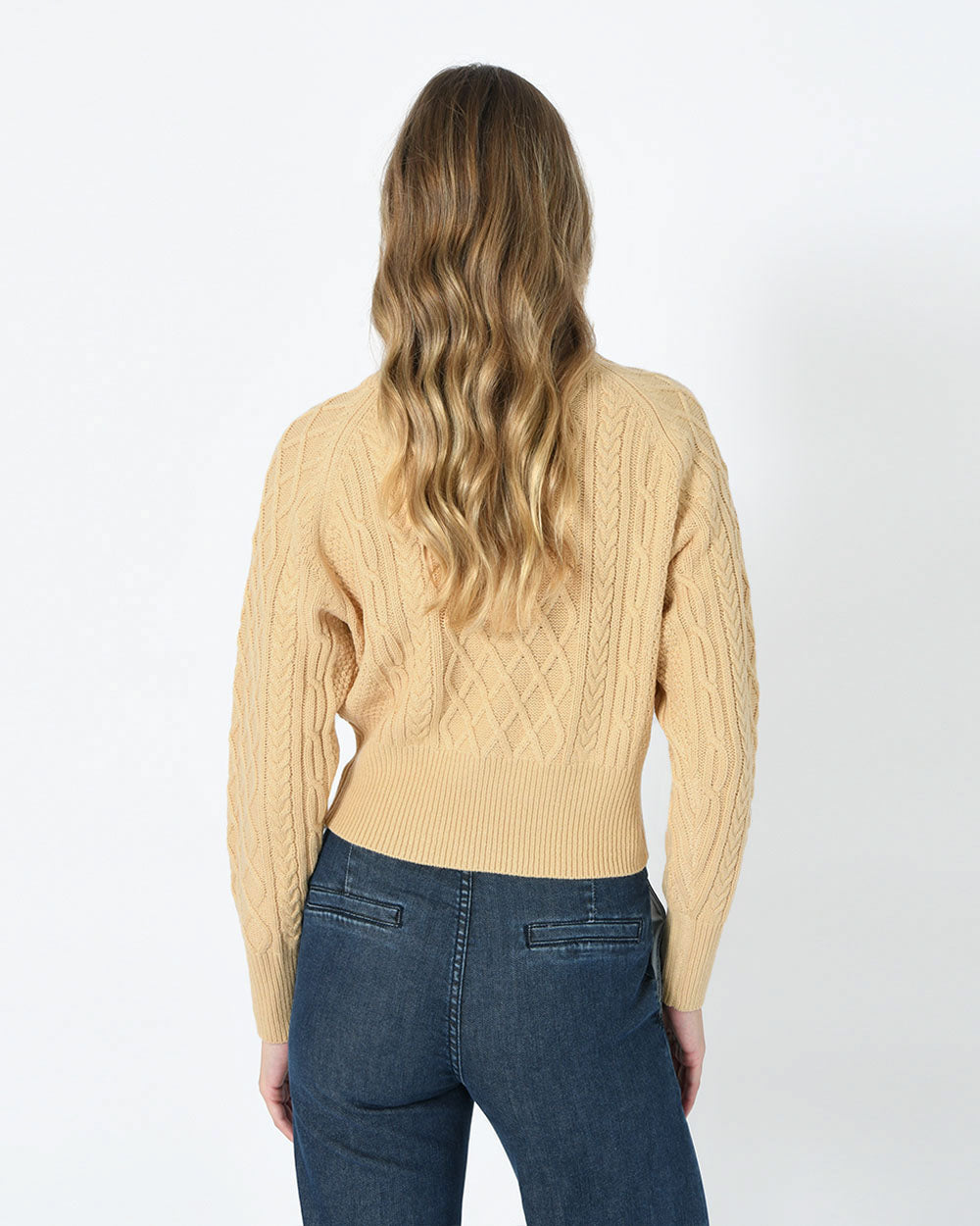 Carolyn Cropped Cable Knit