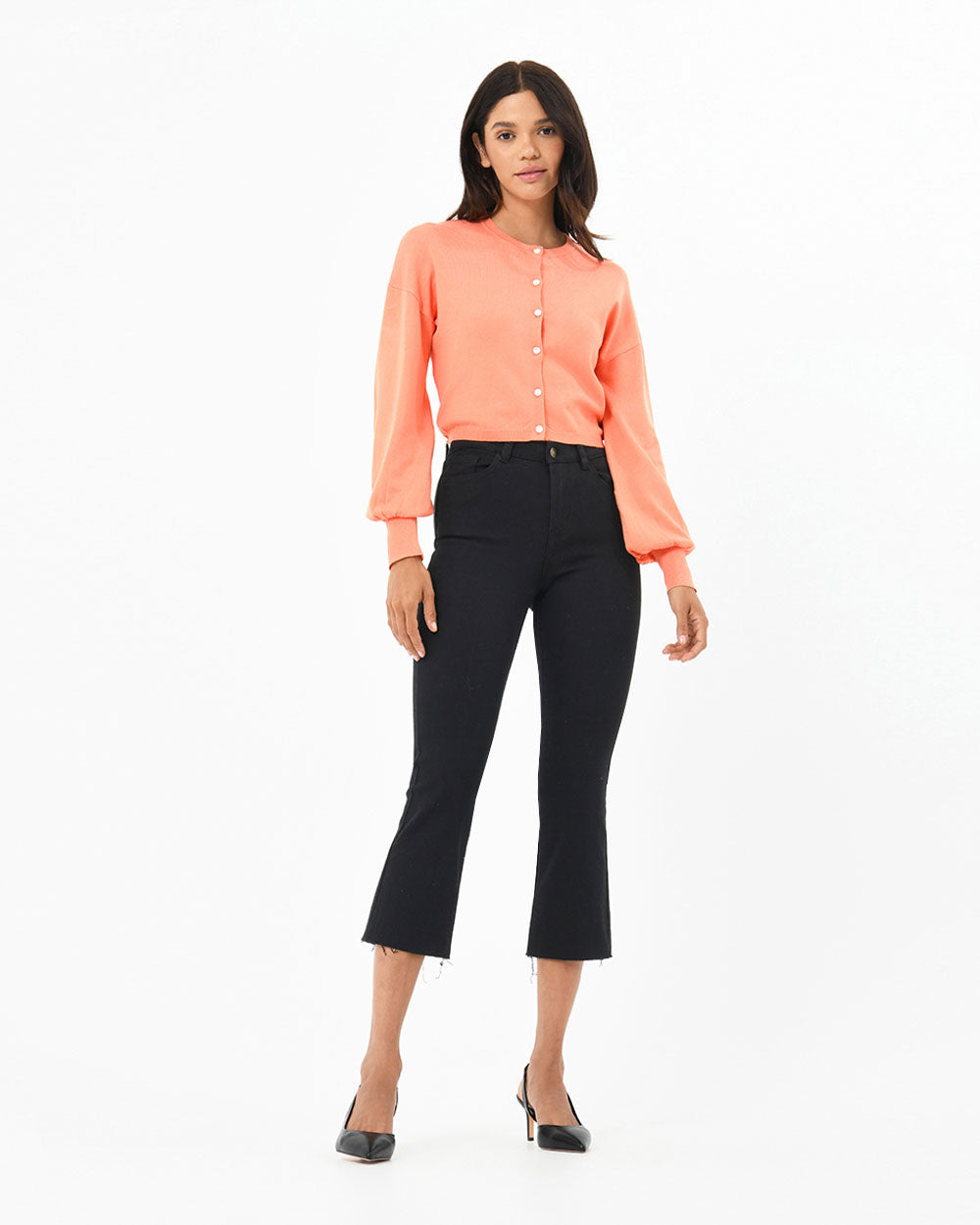 Femi Balloon Sleeve Cardigan